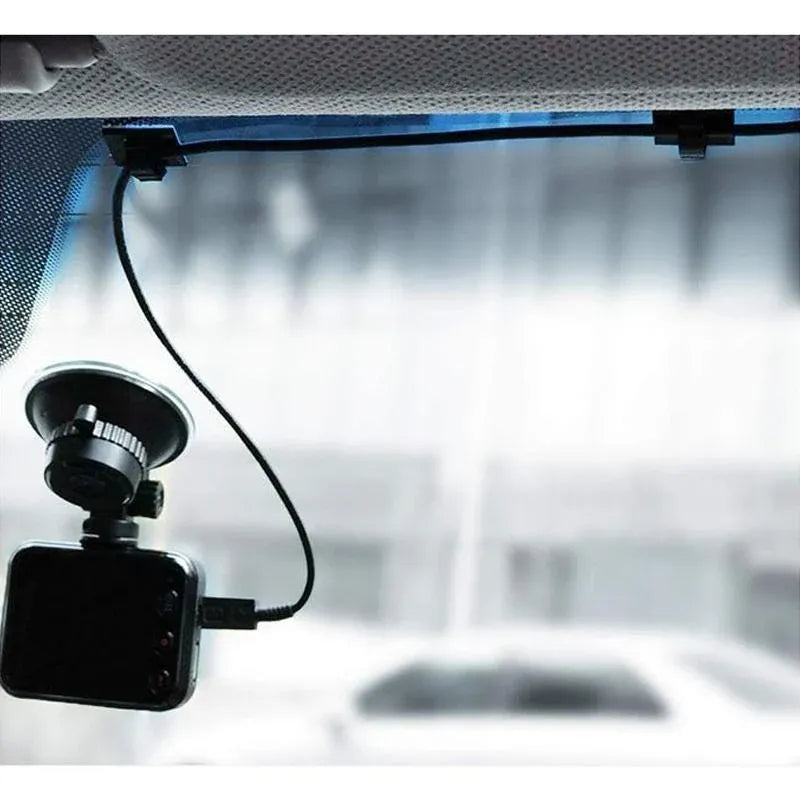 100X Cable Clips Holder Tidy Adhesive Home Car Wire Tie Fixer Drop Clamp Cord - Black-100PCS