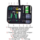 Cat6/5 Lan Network Cable Tool Kit Crimper Rj45 Tester Stripper Punch Down Cutter