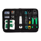 Cat6/5 Lan Network Cable Tool Kit Crimper Rj45 Tester Stripper Punch Down Cutter - 45-Degree Angle