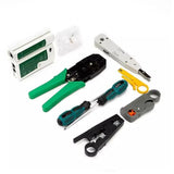 Cat6/5 Lan Network Cable Tool Kit Crimper Rj45 Tester Stripper Punch Down Cutter - Rear View