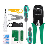 Cat6/5 Lan Network Cable Tool Kit Crimper Rj45 Tester Stripper Punch Down Cutter - Extra Image