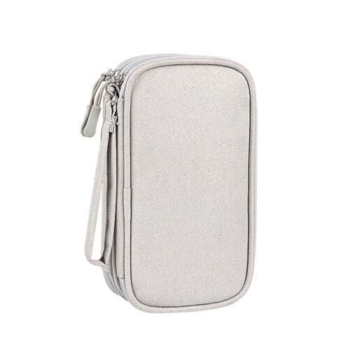 Electronic Accessories Cable Bag Organizer Travel Pouch Storage Cases Charger - Grey