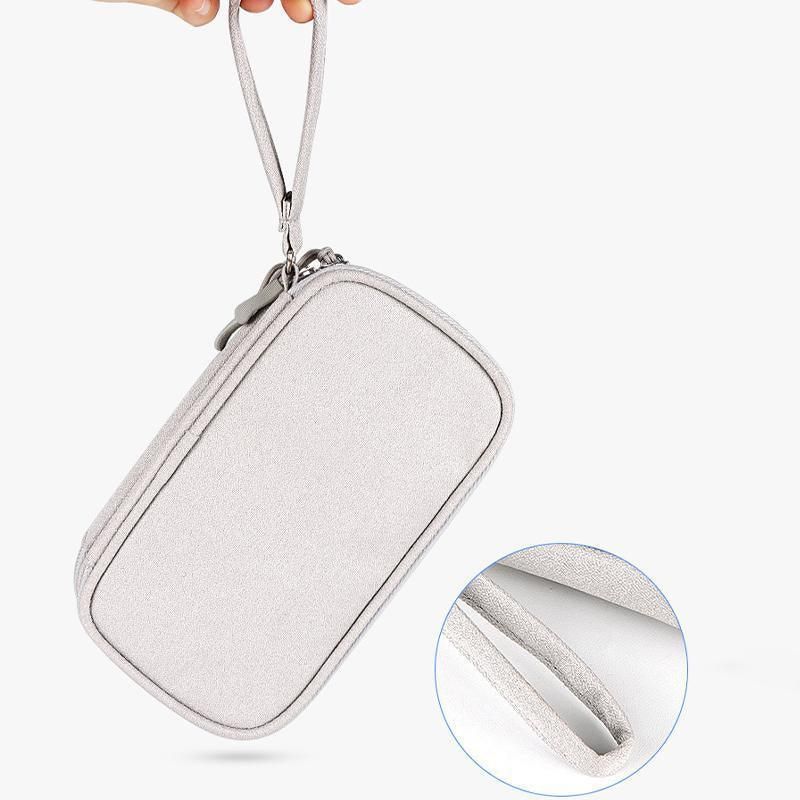 Electronic Accessories Cable Bag Organizer Travel Pouch Storage Cases Charger - Grey