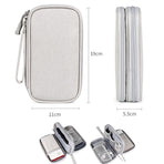 Electronic Accessories Cable Bag Organizer Travel Pouch Storage Cases Charger - Grey
