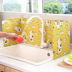 Kitchen Oil Splash Guard Wall Foil Protector Stove Cover Removable Baffle Screen - Cactus