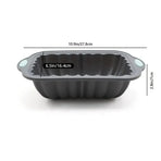 1-Piece Rectangular Flower-Pattern Cake Pan, Grey