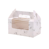 25pcs Portable Cupcake Packaging Box with Transparent Window for Easy Opening - Brown-2Cup - Close-Up Angle