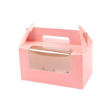 25pcs Portable Cupcake Packaging Box with Transparent Window for Easy Opening - Marble-2Cup - Low Angle