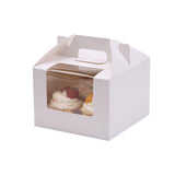 25pcs Portable Cupcake Packaging Box with Transparent Window for Easy Opening - Marble-2Cup