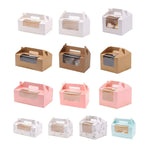 25pcs Portable Cupcake Packaging Box with Transparent Window for Easy Opening - Marble-4Cup