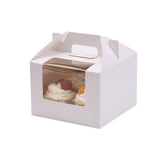 25pcs Portable Cupcake Packaging Box with Transparent Window for Easy Opening - Marble-4Cup - Extra Image