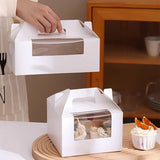 25pcs Portable Cupcake Packaging Box with Transparent Window for Easy Opening - Marble-6Cup - Extra Image