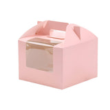 25pcs Portable Cupcake Packaging Box with Transparent Window for Easy Opening - White-6Cup - Extra Image