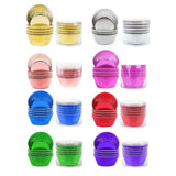 200 Pcs Colored Baking Paper Cupcake Trays Muffin Liners for Party Baking - Rose Gold - Front View