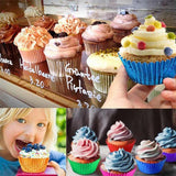 200 Pcs Colored Baking Paper Cupcake Trays Muffin Liners for Party Baking - Rose Gold - Top-Down View