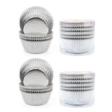 200 Pcs Colored Baking Paper Cupcake Trays Muffin Liners for Party Baking - Rose Gold - Close-Up Angle