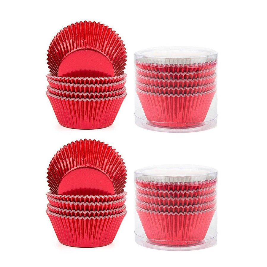 200 Pcs Colored Baking Paper Cupcake Trays Muffin Liners for Party Baking - Rose Gold