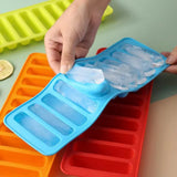Silicone Baking Mould Finger Shaped Molds Cookie Ice Tray Chocolate Long Strips - Low Angle