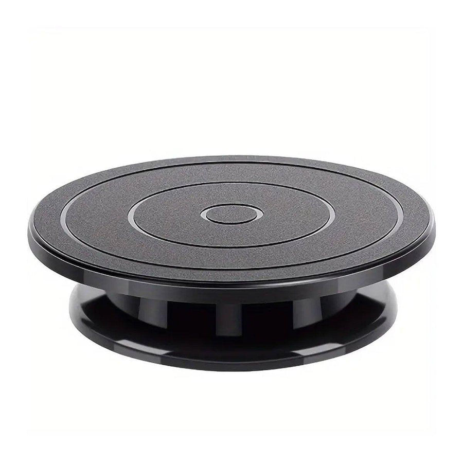 Rotating Cake Turntable Stand Black Plastic Cake Decorating Tools for Baking