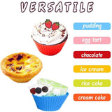 20x Round Cup Cake Baking Mould Silicone Muffin Cups DIY - Top-Down View