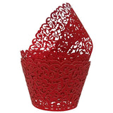 25pcs Laser Cut Cupcake Wrappers Wedding Party Baking Decorations in 8 Colours - Light Purple - Extra Image