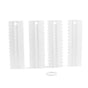4PCS Cake Decorating Scraper Set Icing Smoother and Frosting Comb Tools - White