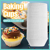 Patty Pans Muffin Cases Choc 600/Pk Cake Boards Cupcake Liners Boxes Baking Cups - 600PCS-2.5CM