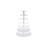 Acrylic Cupcake Tower 3 4 5 6 7 Tier Clear Cake Stand for Wedding Party - 5 Tiers - Rear View