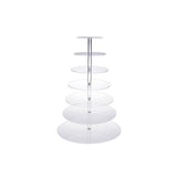 Acrylic Cupcake Tower 3 4 5 6 7 Tier Clear Cake Stand for Wedding Party - 5 Tiers - Close-Up Angle
