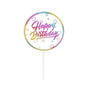 Happy Birthday Anniversary Wedding CakeCardboard Topper Acrylic Party Decoration - 02