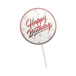 Happy Birthday Anniversary Wedding CakeCardboard Topper Acrylic Party Decoration - 16