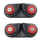 Rope Clamp Set 2PCS Aluminum Alloy Black Clip Plate Sailboat Kayak Canoe Outdoor
