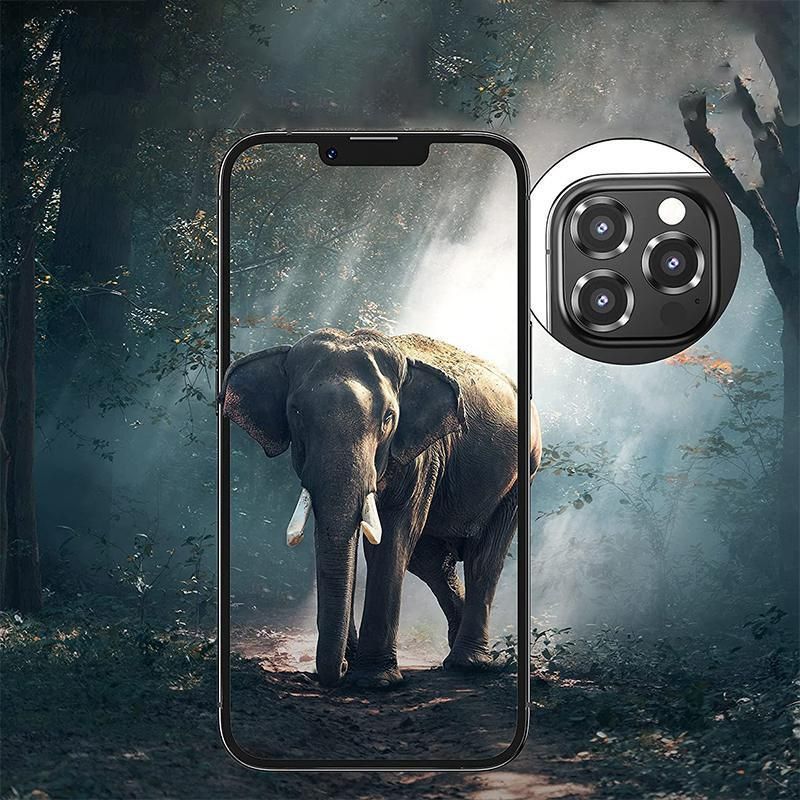 For iPhone 14/14 Plus Metal Camera Lens Glass Screen Protector - Grey