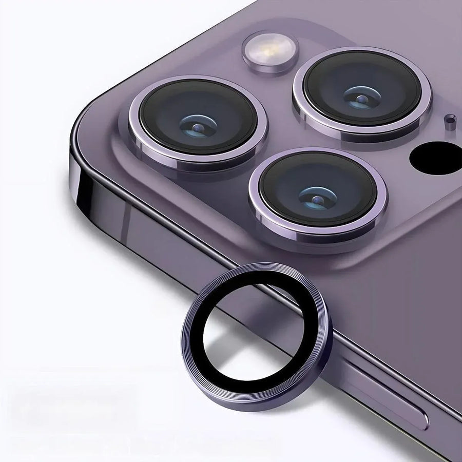 For iPhone 14/14 Plus Metal Camera Lens Glass Screen Protector - Grey