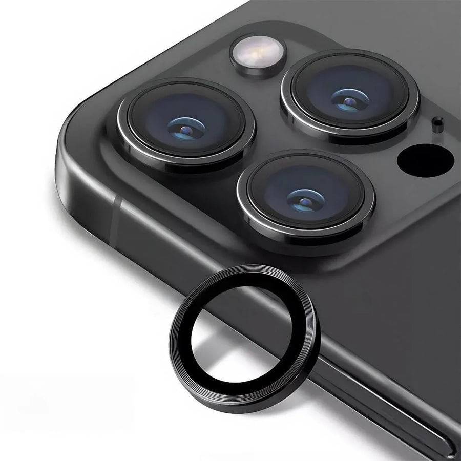 For iPhone 14/14 Plus Metal Camera Lens Glass Screen Protector - Grey