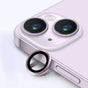 For iPhone 14/14 Plus Metal Camera Lens Glass Screen Protector - Light Puple