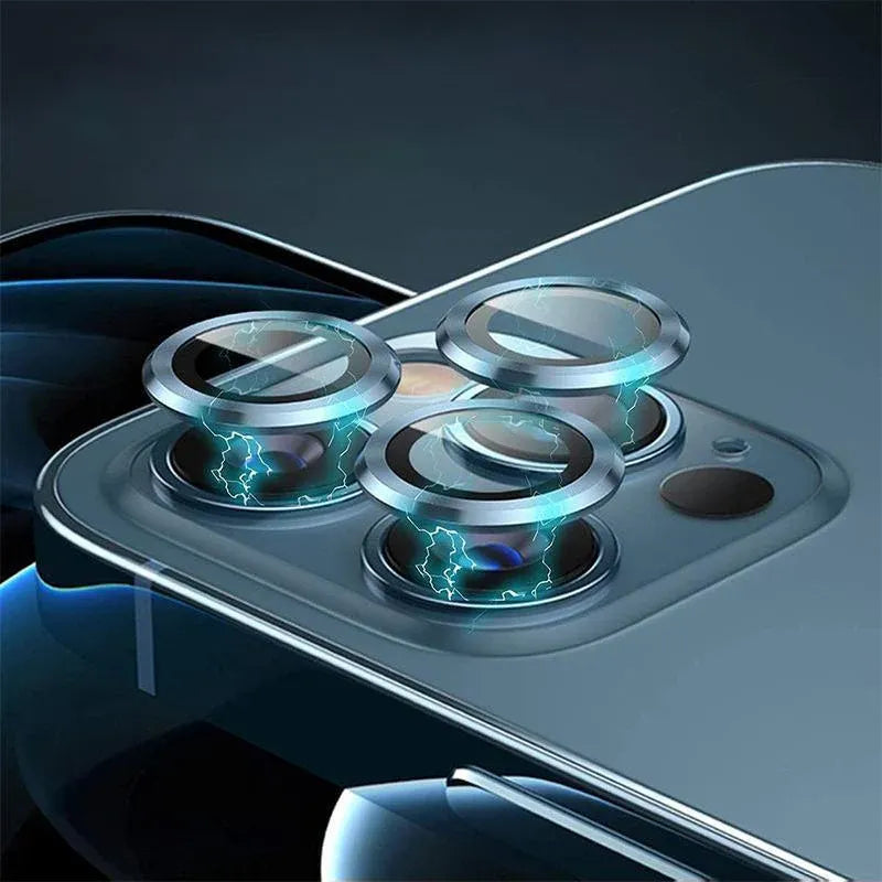 For iPhone 14/14 Plus Metal Camera Lens Glass Screen Protector - Light Puple