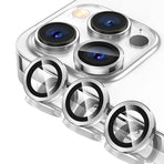 For iPhone 14/14 Plus Metal Camera Lens Glass Screen Protector - Silver