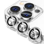 For iPhone 14/14 Plus Metal Camera Lens Glass Screen Protector - Silver