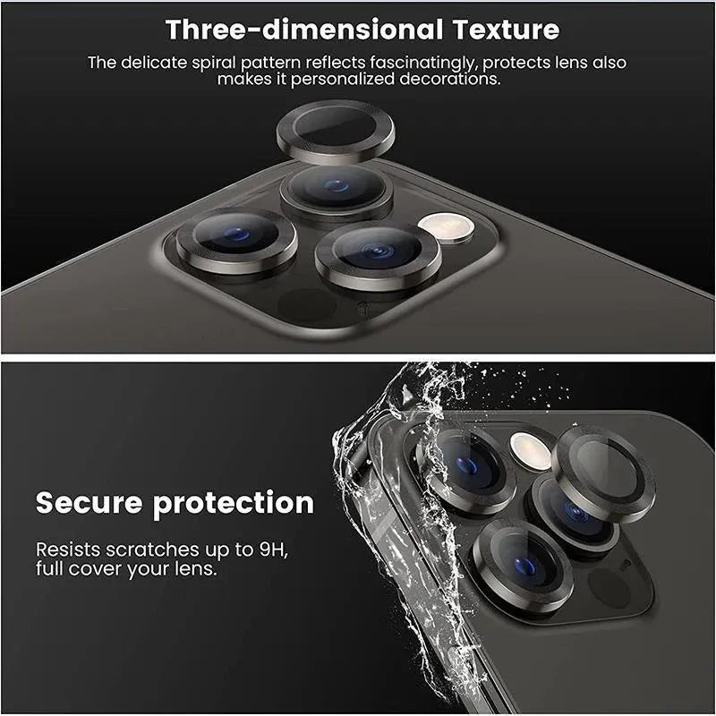 For iPhone 14/14 Plus Metal Camera Lens Glass Screen Protector - Silver