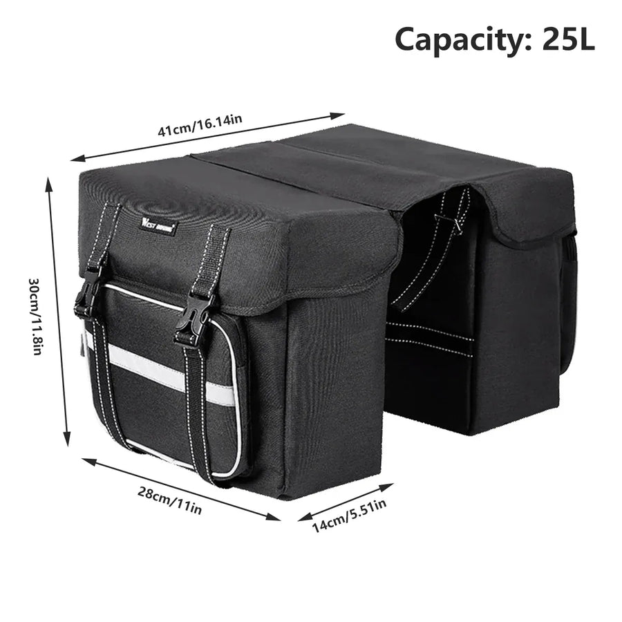 Mountain Bike Rear Rack Bag Large Capacity Bicycle Saddle Pack Waterproof Use
