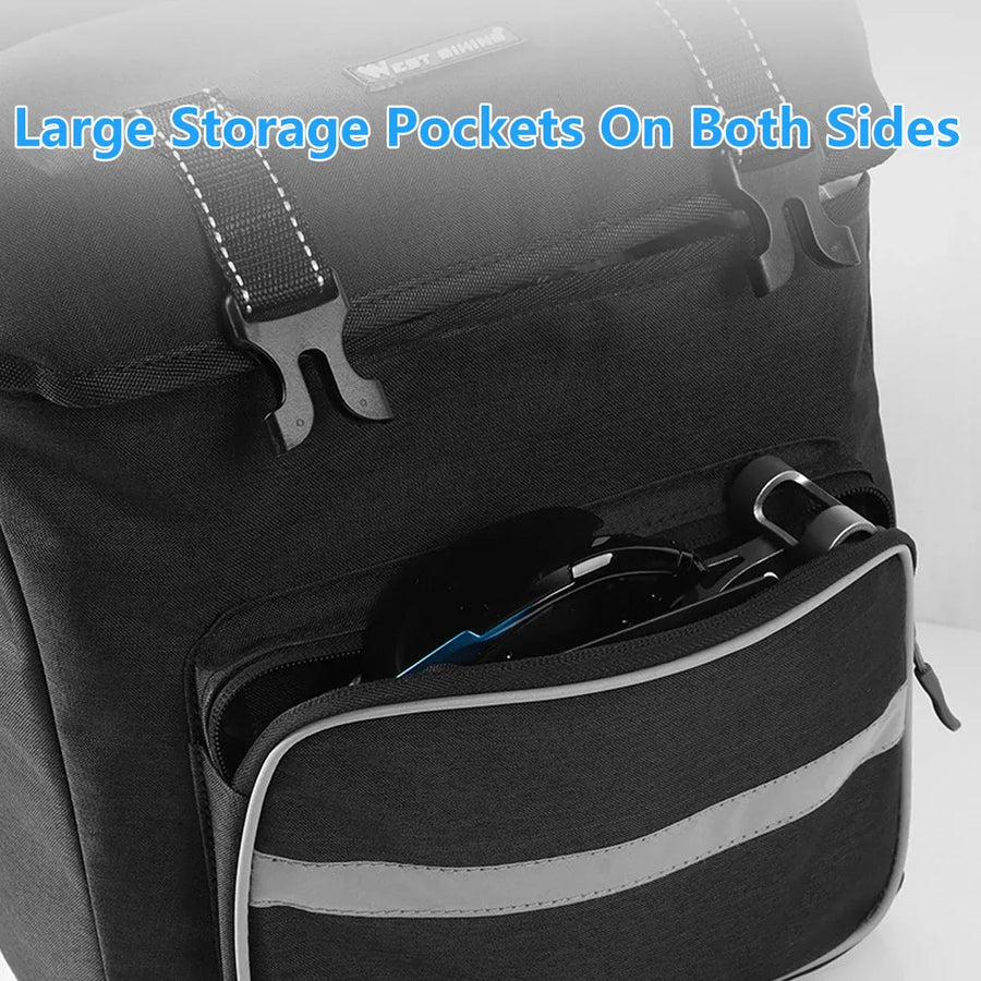 Mountain Bike Rear Rack Bag Large Capacity Bicycle Saddle Pack Waterproof Use