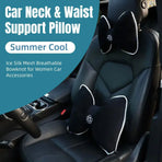 Black Bowknot Neck Pillow Plush Bow Tie Soft Plush Car Headrest Waist Support - Headrest