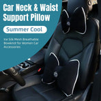 Black Bowknot Neck Pillow Plush Bow Tie Soft Plush Car Headrest Waist Support - Waist