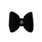 Black Bowknot Neck Pillow Plush Bow Tie Soft Plush Car Headrest Waist Support - Waist