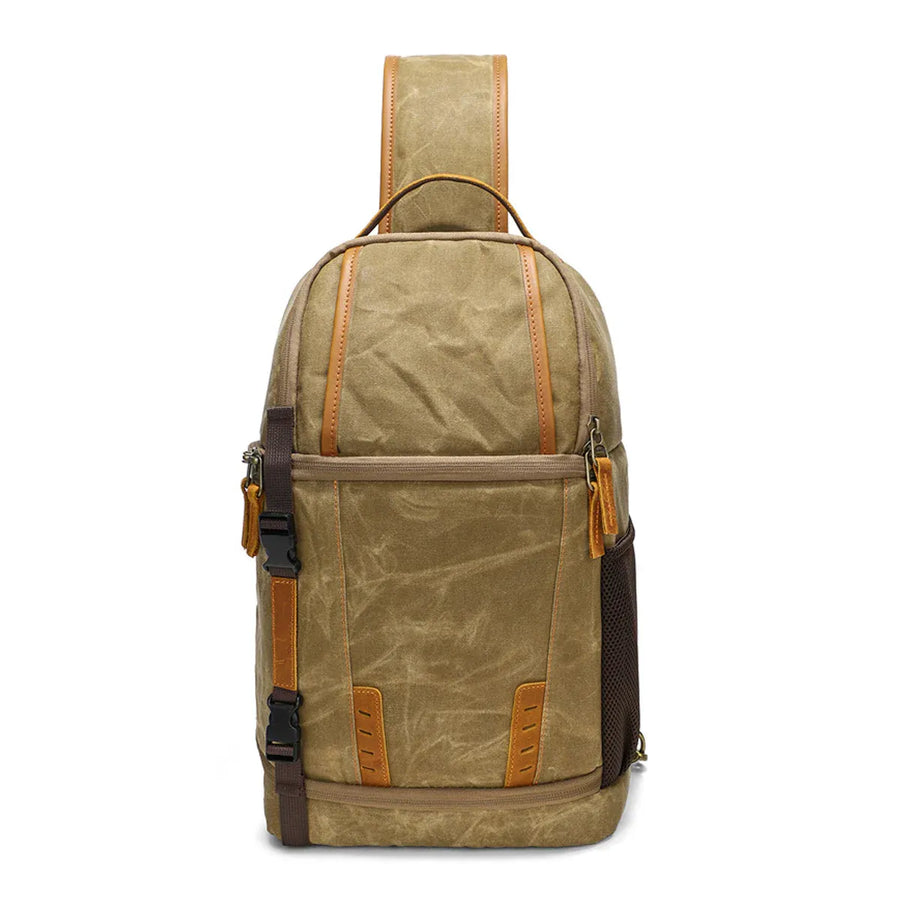 Canvas Shoulder Camera Bag Waterproof Durable for DSLR Mirrorless Cameras Lens