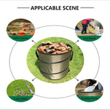 Folding Garden Leaf Bin Portable Outdoor Storage Bucket Camping Trash Can - Top-Down View