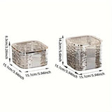Desktop Mini Trash Can Small Waste Bin Storage Bucket for Office Kitchen Home - Grey-L