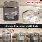 Desktop Mini Trash Can Small Waste Bin Storage Bucket for Office Kitchen Home - Grey-S