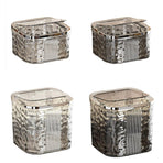 Desktop Mini Trash Can Small Waste Bin Storage Bucket for Office Kitchen Home - White-S